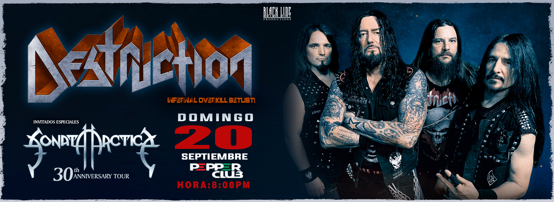 Sonata Arctica y Destruction Total Assault in Latin America
